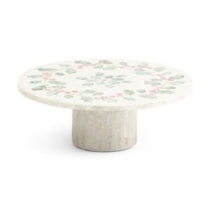 Elegant White and Green cake stand